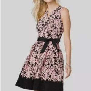 Carmen Marc Valvo Black and Pink Dress. Size 14